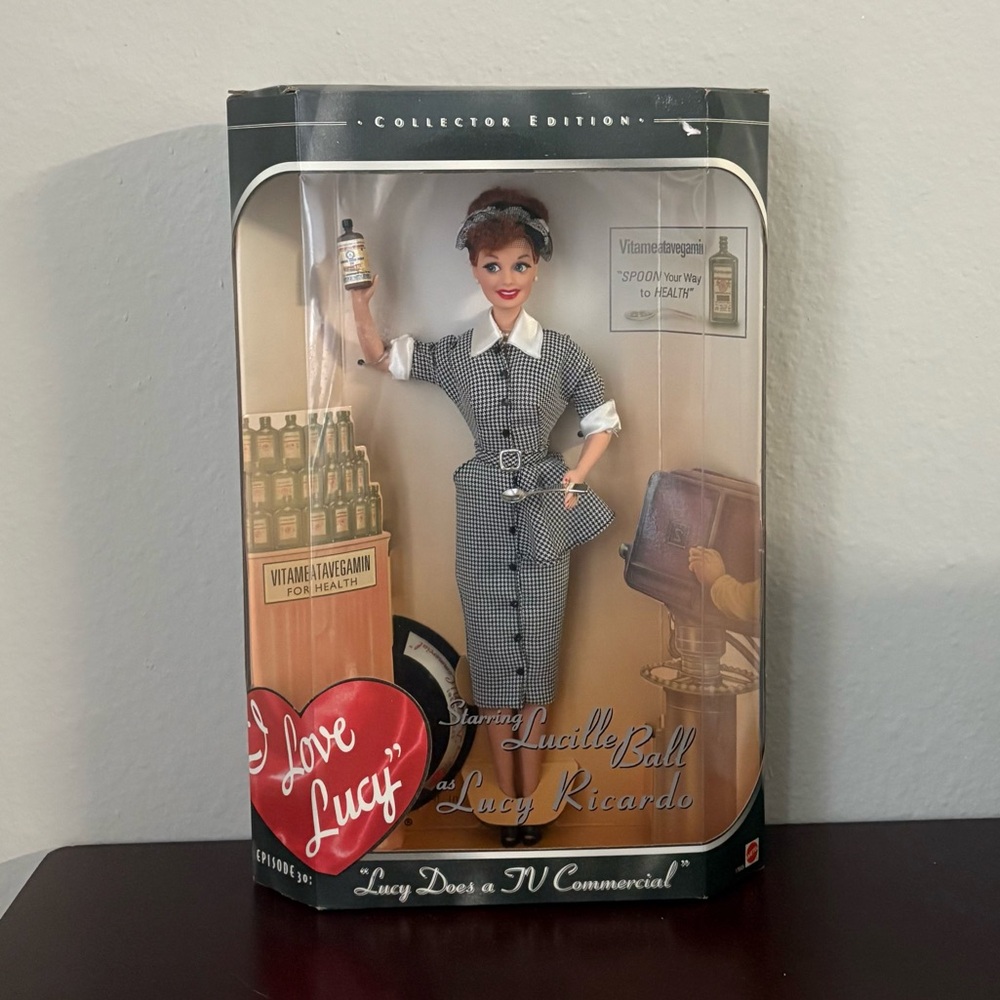 Barbie I Love Lucy “Lucy Does a TV Commercial” Ep. 30 Collector Doll In Box